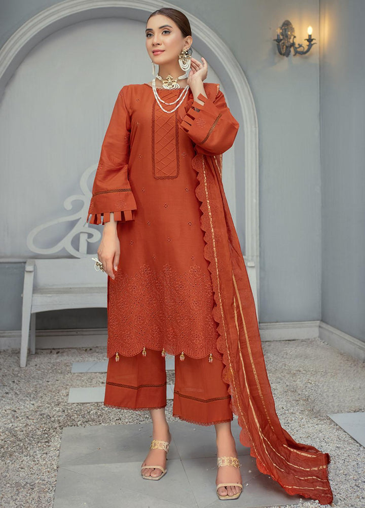 Mehru By Mahnur Embroidered Chikankari Lawn Suits Unstitched 3 Piece MN23MH D-11 - Eid Collection