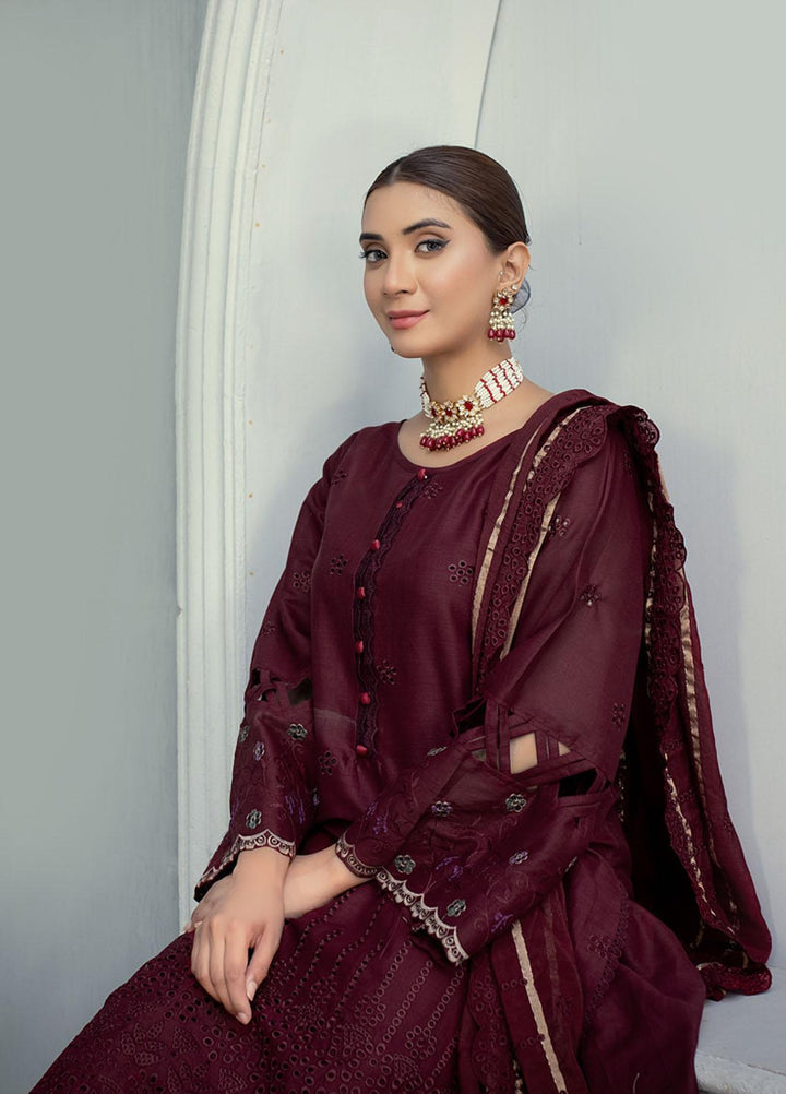 Mehru By Mahnur Embroidered Chikankari Lawn Suits Unstitched 3 Piece MN23MH D-12 - Eid Collection