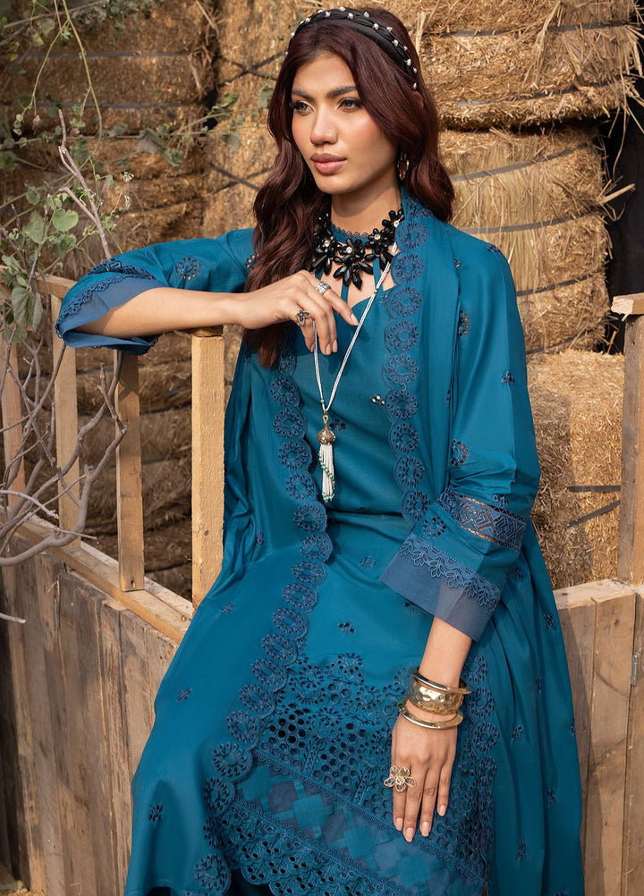 Mehru By Mahnur Embroidered Lawn Suits Unstitched 3 Piece MN24MR D-05 - Summer Collection