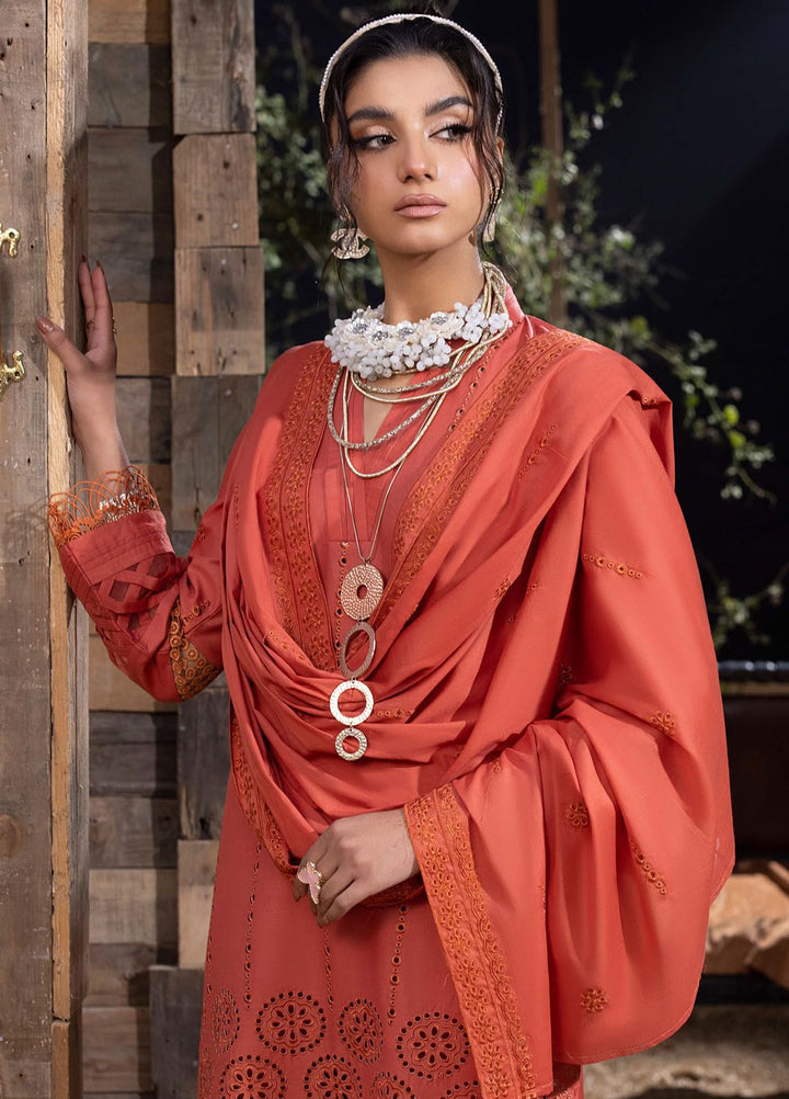 Mehru By Mahnur Embroidered Lawn Suits Unstitched 3 Piece MN24MR D-10 - Summer Collection