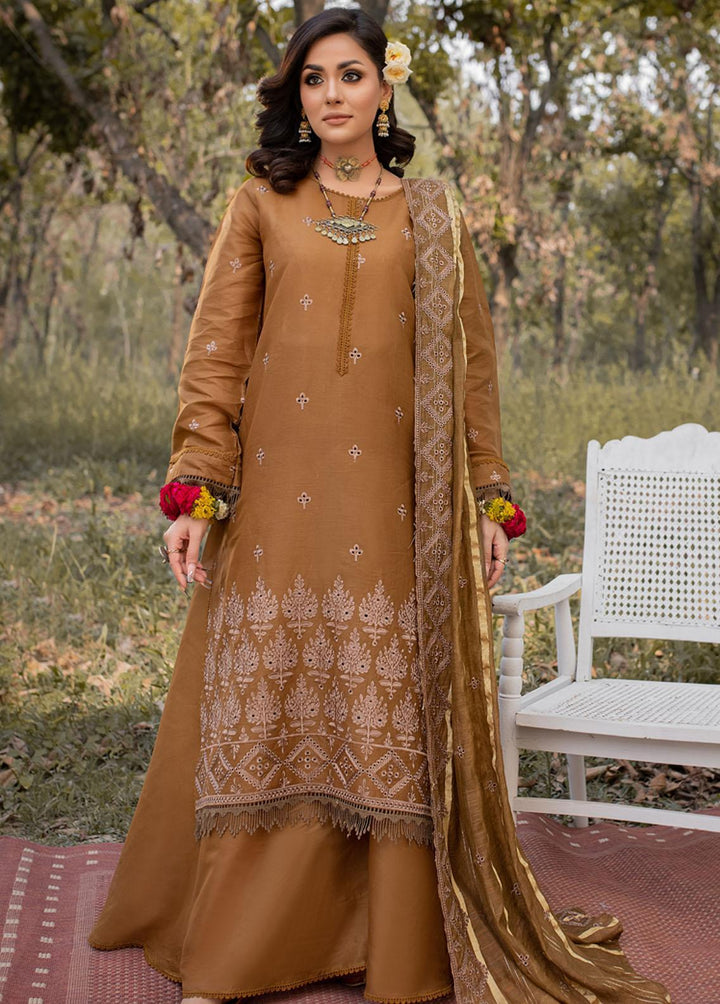 Mehru By Mahnur Embroidered Lawn Suits Unstitched 3 Piece MN23CK MEE-01 - Luxury Collection