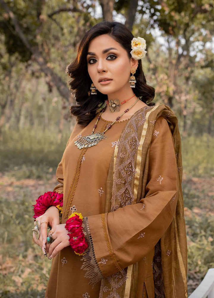 Mehru By Mahnur Embroidered Lawn Suits Unstitched 3 Piece MN23CK MEE-01 - Luxury Collection