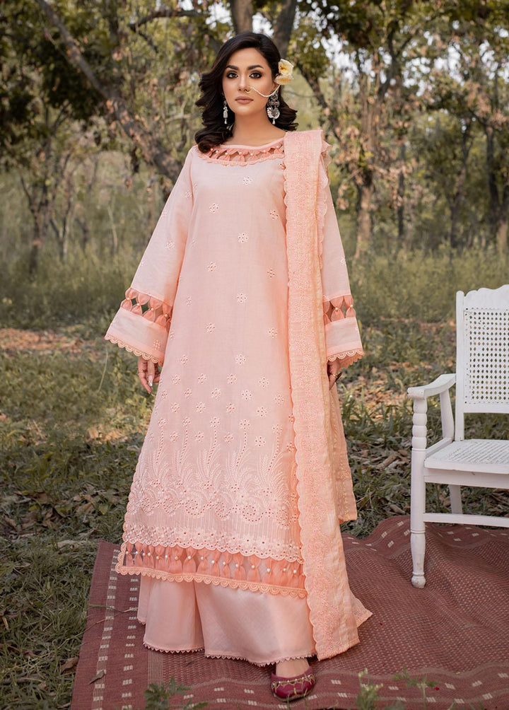 Mehru By Mahnur Embroidered Lawn Suits Unstitched 3 Piece MN23CK MEE-02 - Luxury Collection