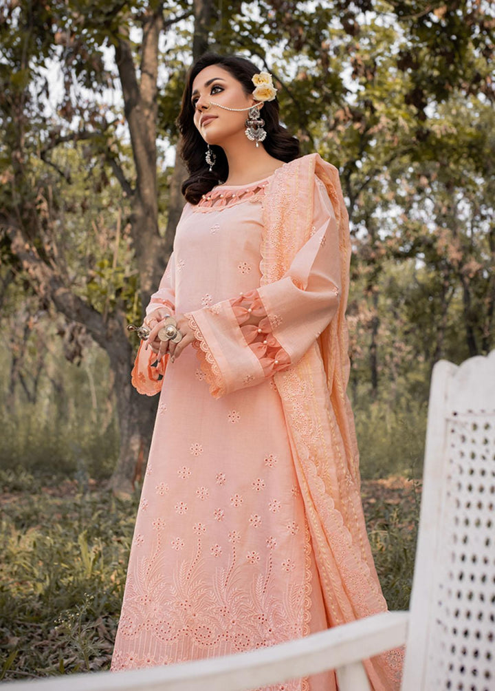 Mehru By Mahnur Embroidered Lawn Suits Unstitched 3 Piece MN23CK MEE-02 - Luxury Collection