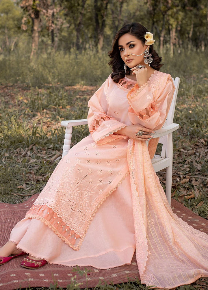 Mehru By Mahnur Embroidered Lawn Suits Unstitched 3 Piece MN23CK MEE-02 - Luxury Collection