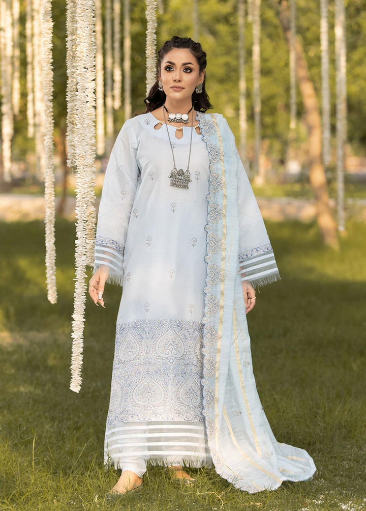 Mehru By Mahnur Embroidered Lawn Suits Unstitched 3 Piece MN23CK MEE-05 - Luxury Collection