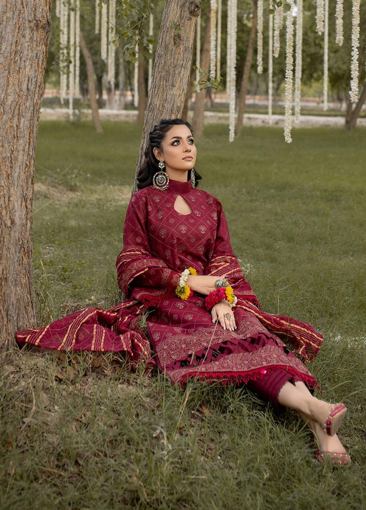 Mehru By Mahnur Embroidered Lawn Suits Unstitched 3 Piece MN23CK MEE-06 - Luxury Collection