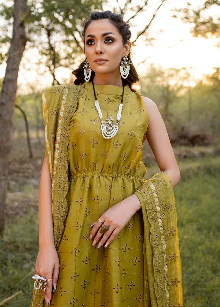 Mehru By Mahnur Embroidered Lawn Suits Unstitched 3 Piece MN23CK MEE-08 - Luxury Collection