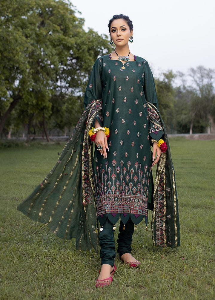 Mehru By Mahnur Embroidered Lawn Suits Unstitched 3 Piece MN23CK MEE-11 - Luxury Collection