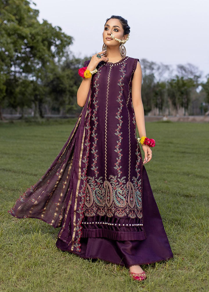 Mehru By Mahnur Embroidered Lawn Suits Unstitched 3 Piece MN23CK MEE-12 - Luxury Collection