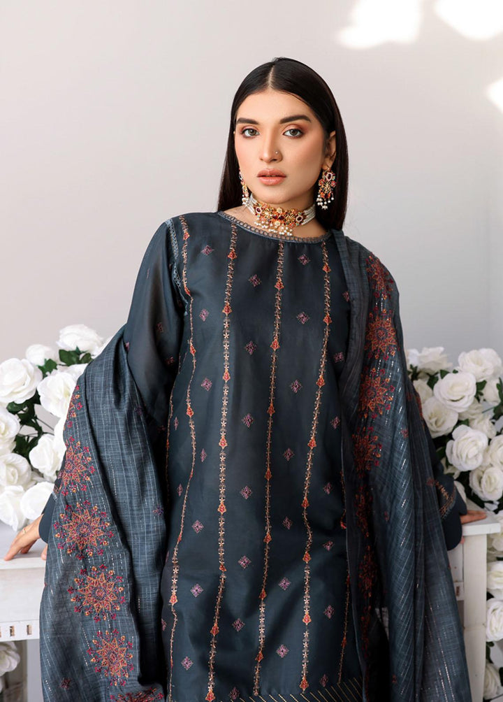 Mehru by Mahnur Embroidered Lawn Suits Unstitched 3 Piece MN23M 01 - Luxury Collection