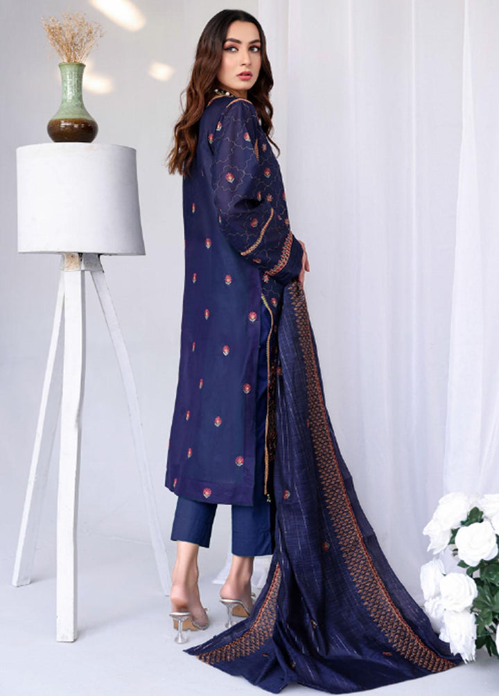 Mehru by Mahnur Embroidered Lawn Suits Unstitched 3 Piece MN23M 10 - Luxury Collection