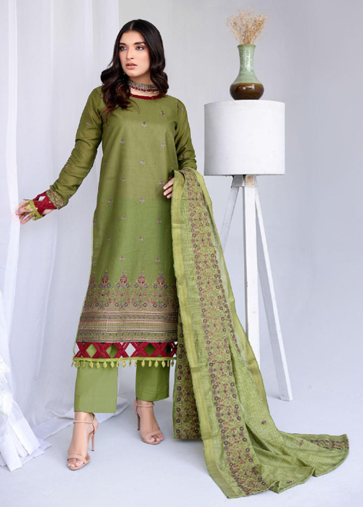 Mehru by Mahnur Embroidered Lawn Suits Unstitched 3 Piece MN23M 11 - Luxury Collection
