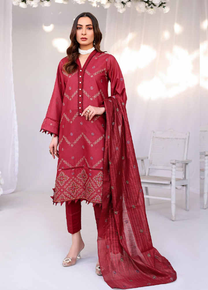 Mehru by Mahnur Embroidered Lawn Suits Unstitched 3 Piece MN23M 12 - Luxury Collection