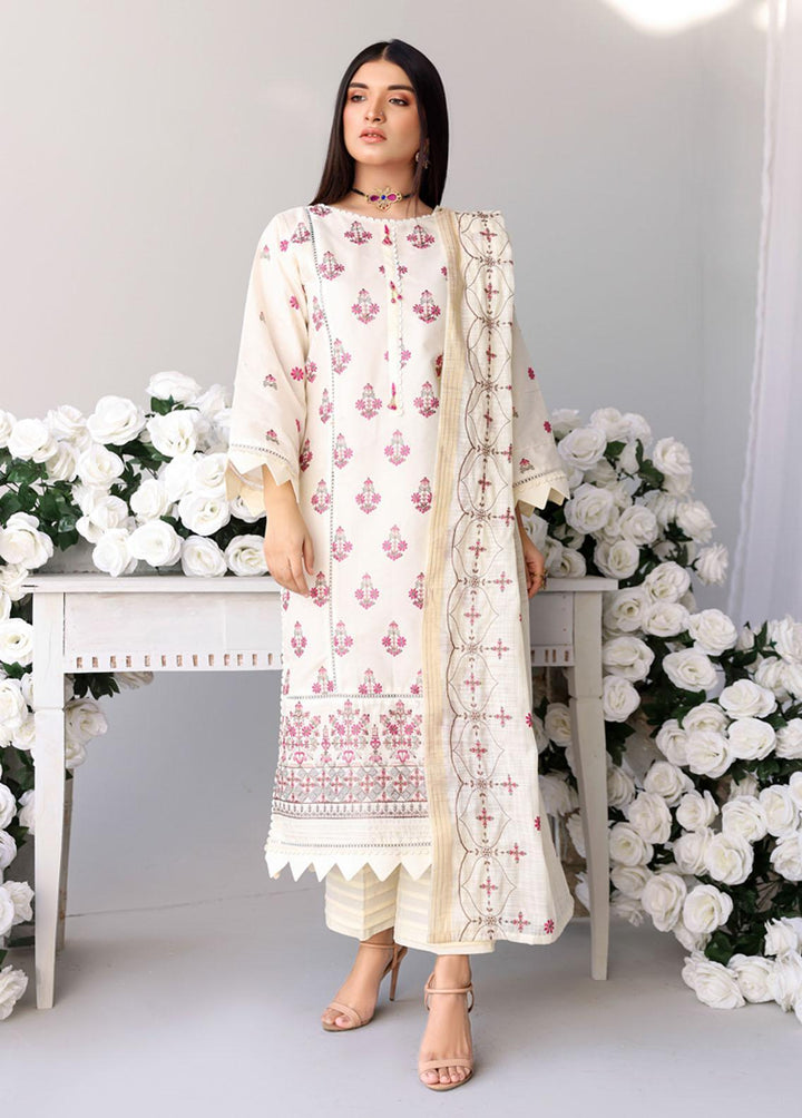 Mehru by Mahnur Embroidered Lawn Suits Unstitched 3 Piece MN23M 02 - Luxury Collection