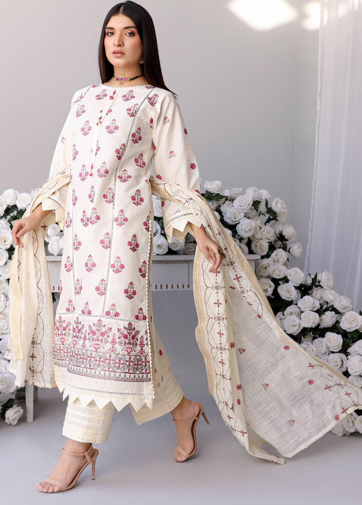 Mehru by Mahnur Embroidered Lawn Suits Unstitched 3 Piece MN23M 02 - Luxury Collection