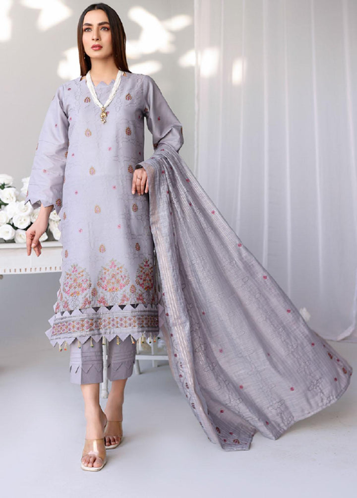 Mehru by Mahnur Embroidered Lawn Suits Unstitched 3 Piece MN23M 04 - Luxury Collection