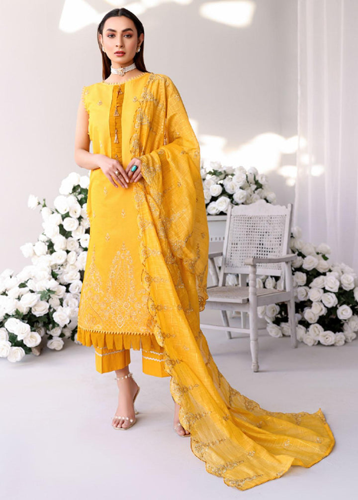 Mehru by Mahnur Embroidered Lawn Suits Unstitched 3 Piece MN23M 05 - Luxury Collection
