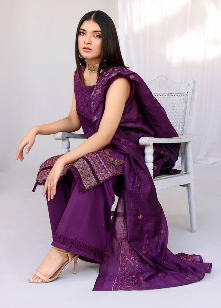 Mehru by Mahnur Embroidered Lawn Suits Unstitched 3 Piece MN23M 06 - Luxury Collection