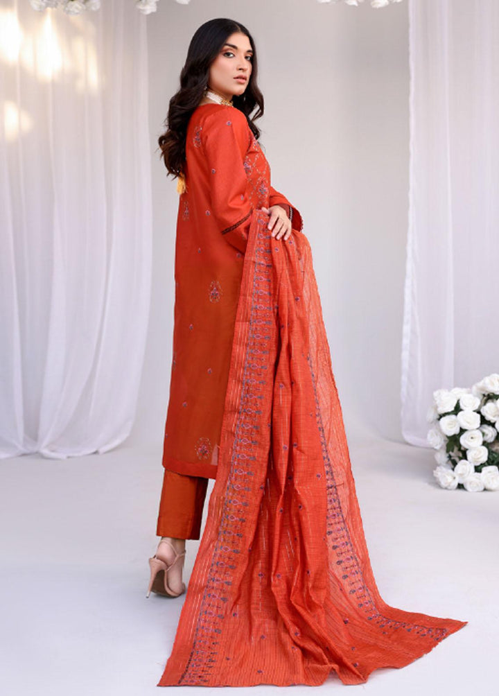 Mehru by Mahnur Embroidered Lawn Suits Unstitched 3 Piece MN23M 09 - Luxury Collection
