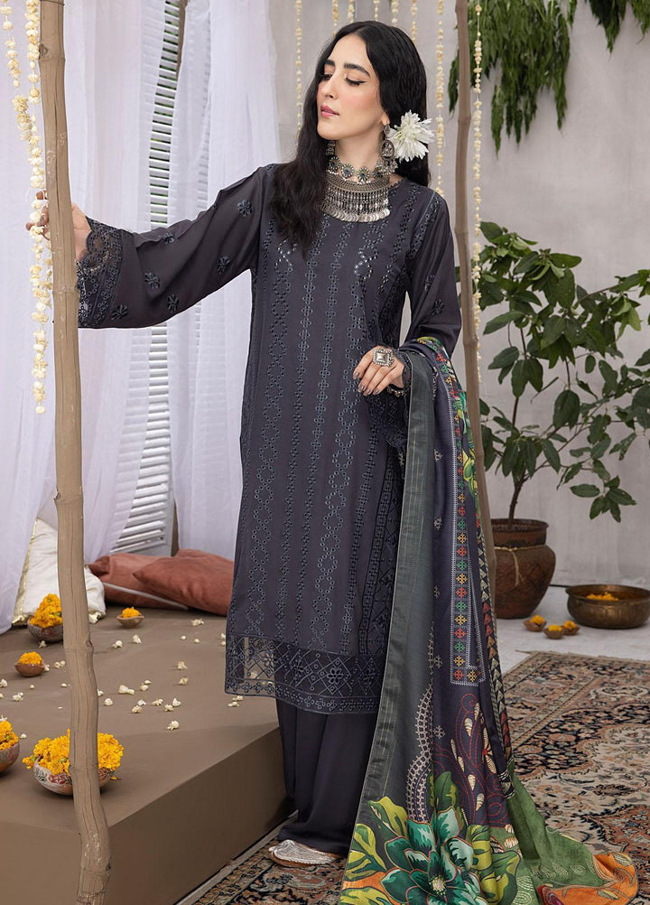 Mehru By Mahnur Embroidered Linen Suits Unstitched 3 Piece MN23MSL D-01 - Winter Collection