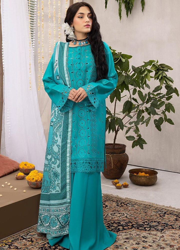 Mehru By Mahnur Embroidered Linen Suits Unstitched 3 Piece MN23MSL D-02 - Winter Collection