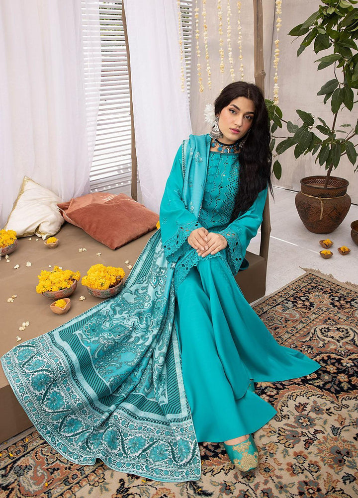 Mehru By Mahnur Embroidered Linen Suits Unstitched 3 Piece MN23MSL D-02 - Winter Collection