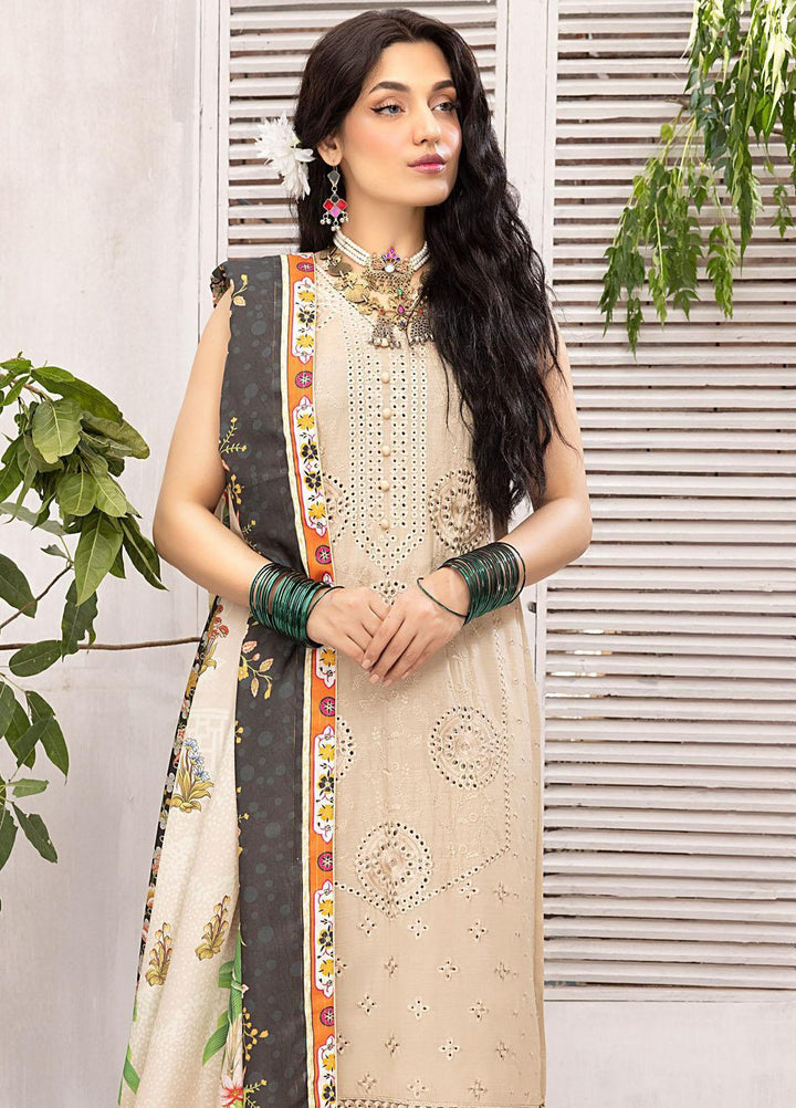 Mehru By Mahnur Embroidered Linen Suits Unstitched 3 Piece MN23MSL D-04 - Winter Collection