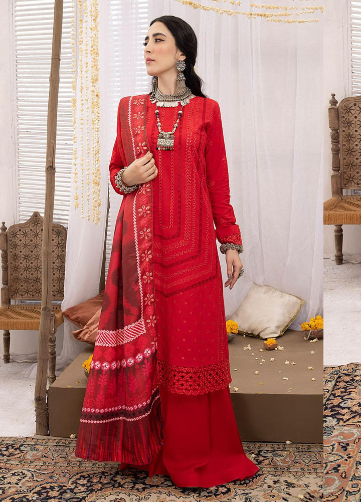 Mehru By Mahnur Embroidered Linen Suits Unstitched 3 Piece MN23MSL D-05 - Winter Collection