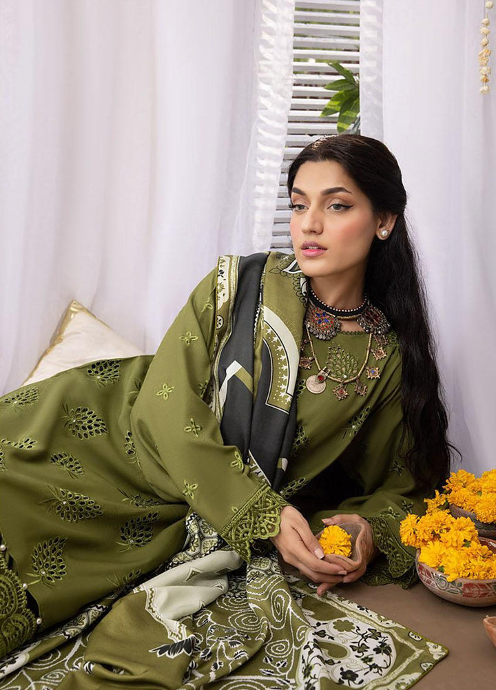 Mehru By Mahnur Embroidered Linen Suits Unstitched 3 Piece MN23MSL D-06 - Winter Collection