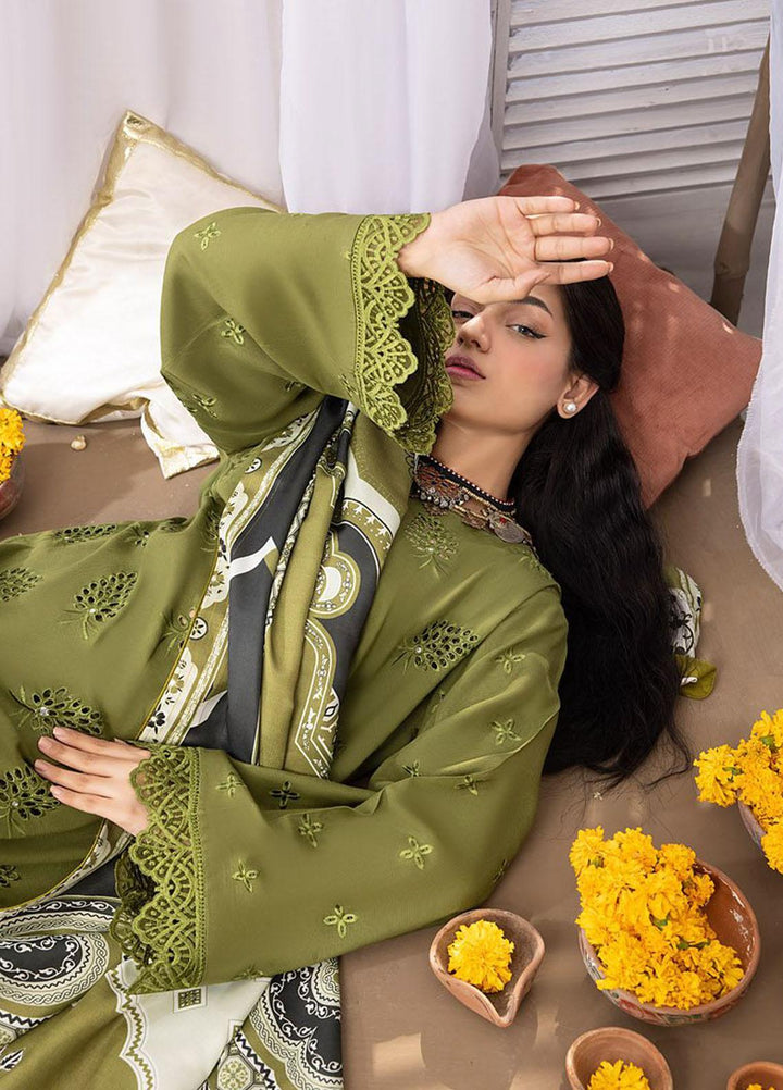 Mehru By Mahnur Embroidered Linen Suits Unstitched 3 Piece MN23MSL D-06 - Winter Collection