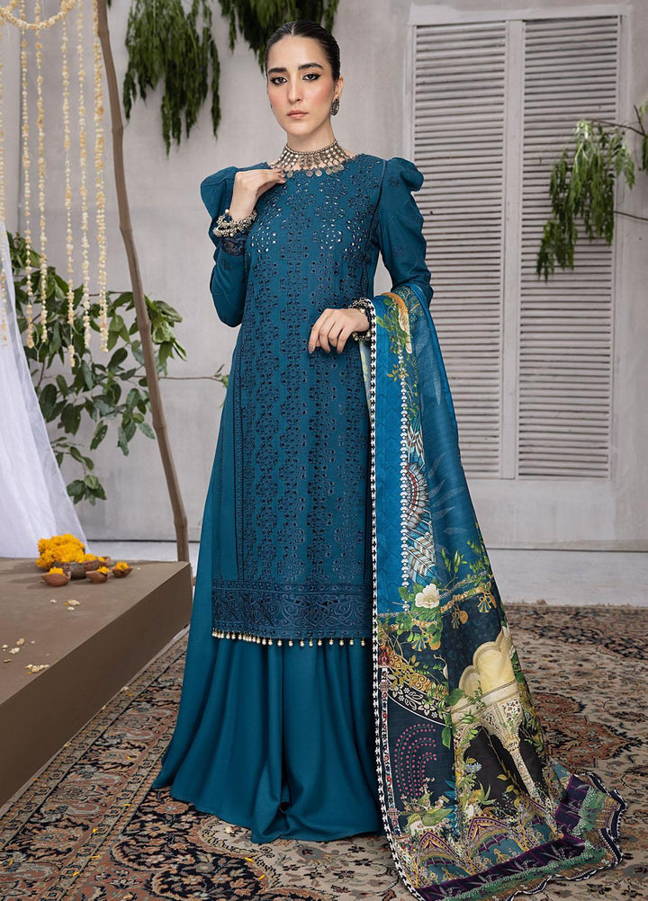 Mehru By Mahnur Embroidered Linen Suits Unstitched 3 Piece MN23MSL D-07 - Winter Collection