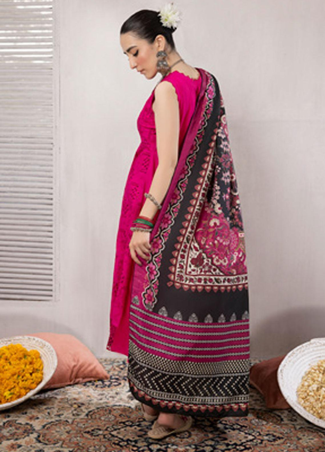 Mehru By Mahnur Embroidered Linen Suits Unstitched 3 Piece MN23MSL D-09 - Winter Collection