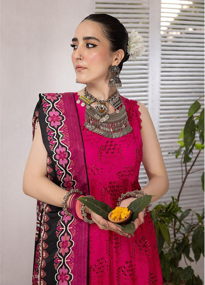 Mehru By Mahnur Embroidered Linen Suits Unstitched 3 Piece MN23MSL D-09 - Winter Collection