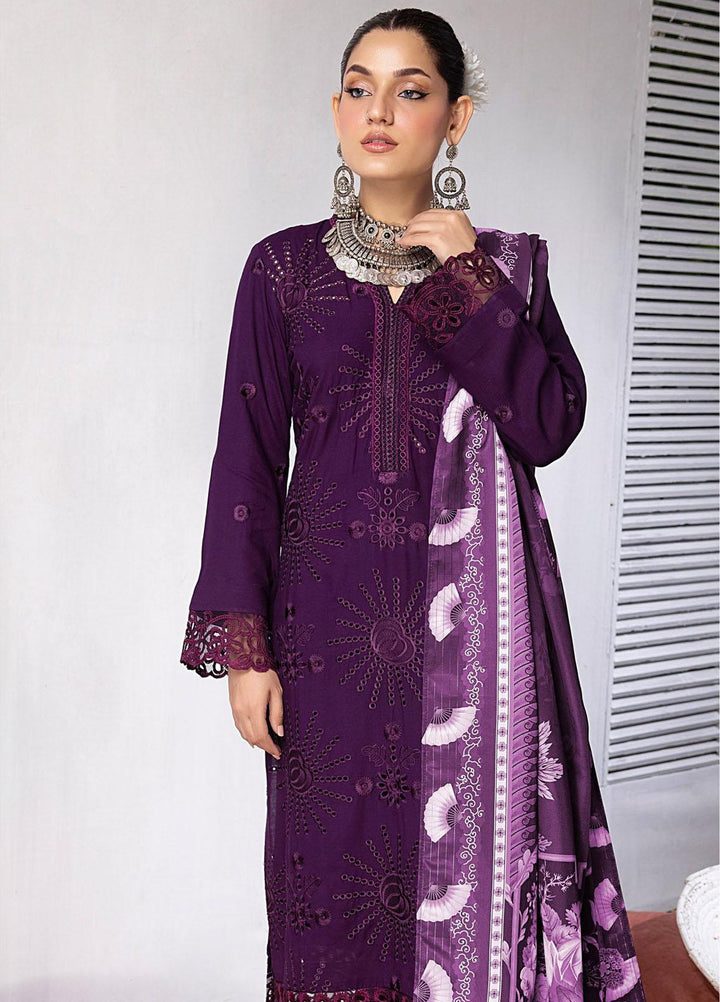 Mehru By Mahnur Embroidered Linen Suits Unstitched 3 Piece MN23MSL D-10 - Winter Collection