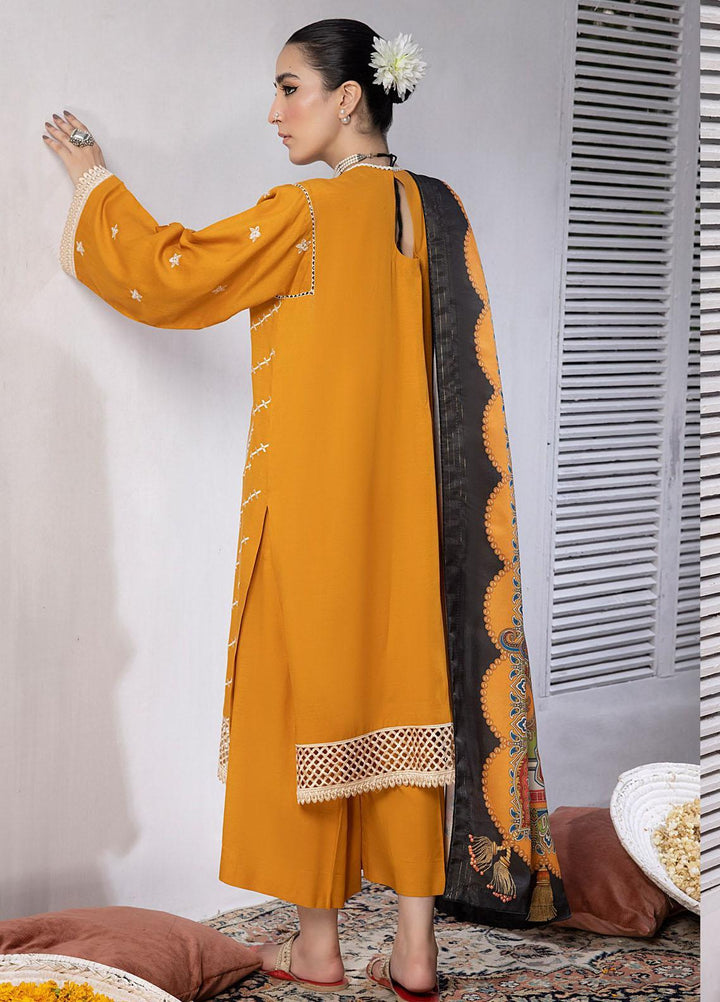 Mehru By Mahnur Embroidered Linen Suits Unstitched 3 Piece MN23MSL D-11 - Winter Collection