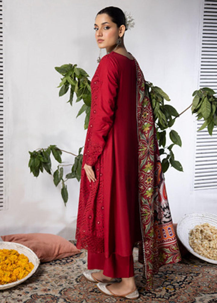 Mehru By Mahnur Embroidered Linen Suits Unstitched 3 Piece MN23MSL D-12 - Winter Collection