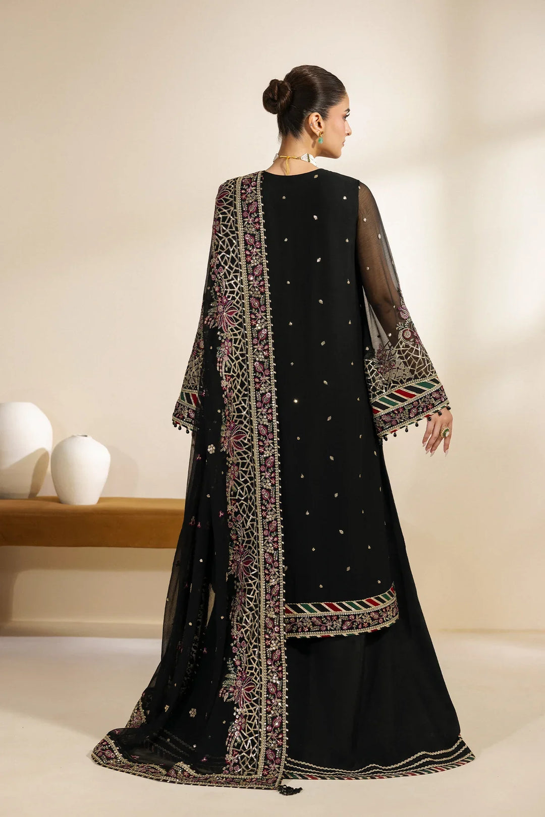 Meraki by Zarif Unstitched Embroidered Chiffon 3 Piece Suit ZR26UCM MEHSKI 02 - Festive Collection