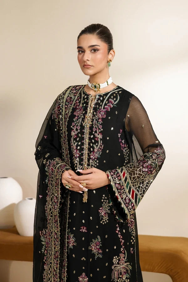 Meraki by Zarif Unstitched Embroidered Chiffon 3 Piece Suit ZR26UCM MEHSKI 02 - Festive Collection