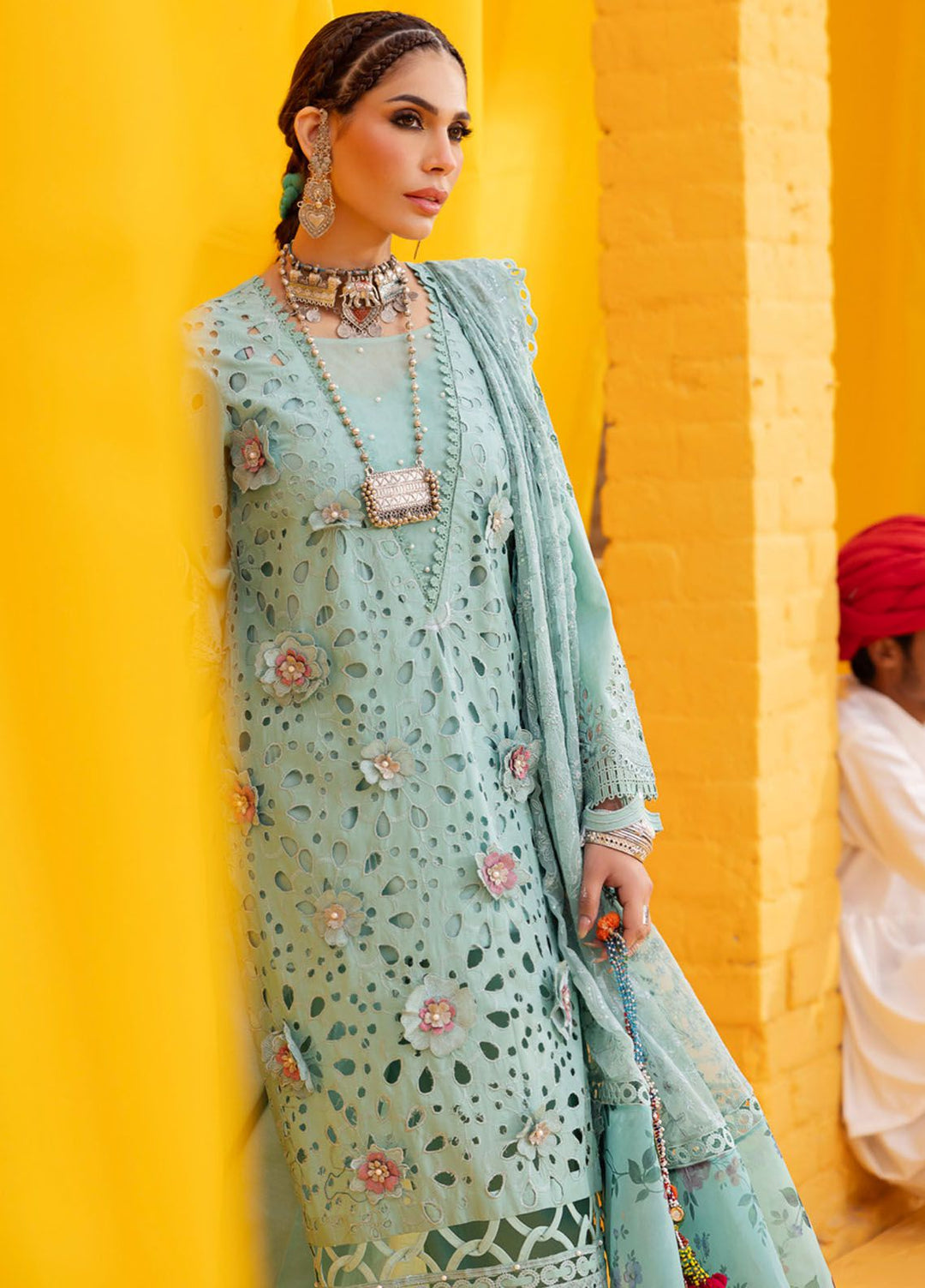 Mela by Nureh Embroidered Lawn Suit Unstitched 3 Piece NU24MF NDS-102 - Festive Summer Collection