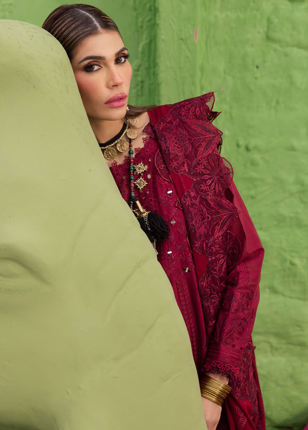 Mela by Nureh Embroidered Lawn Suit Unstitched 3 Piece NU24MF NDS-107 - Festive Summer Collection