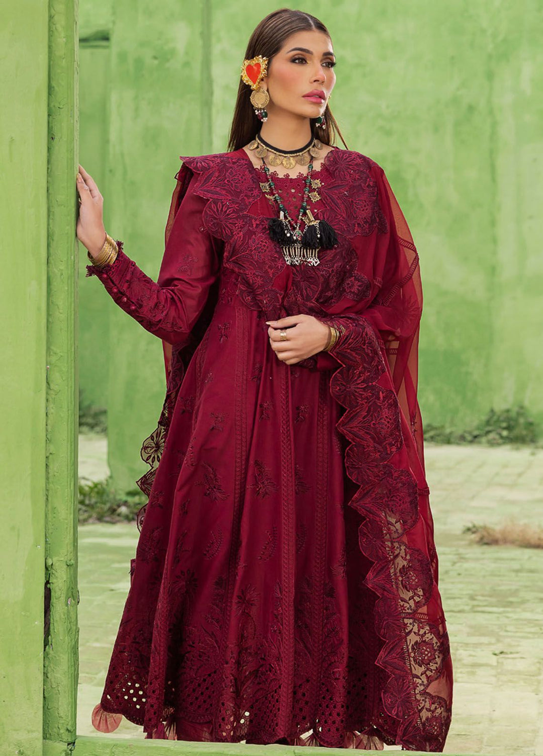 Mela by Nureh Embroidered Lawn Suit Unstitched 3 Piece NU24MF NDS-107 - Festive Summer Collection