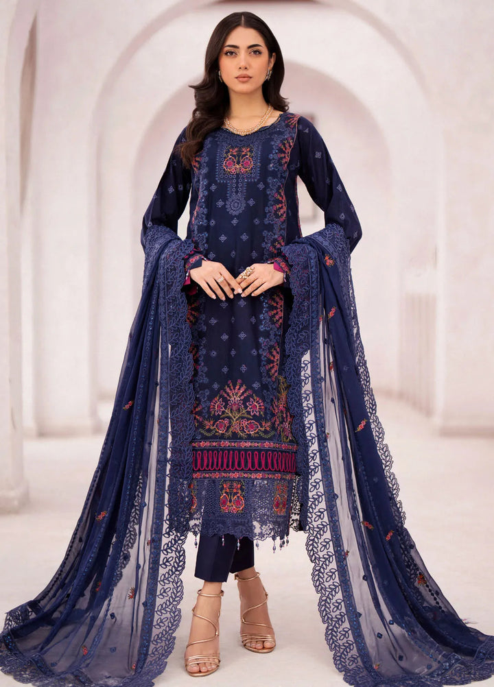 Mellisa By Emaan Adeel Embroidered Lawn Suit Unstitched 3 Piece EA24M ME-01 Anne - Summer Collection
