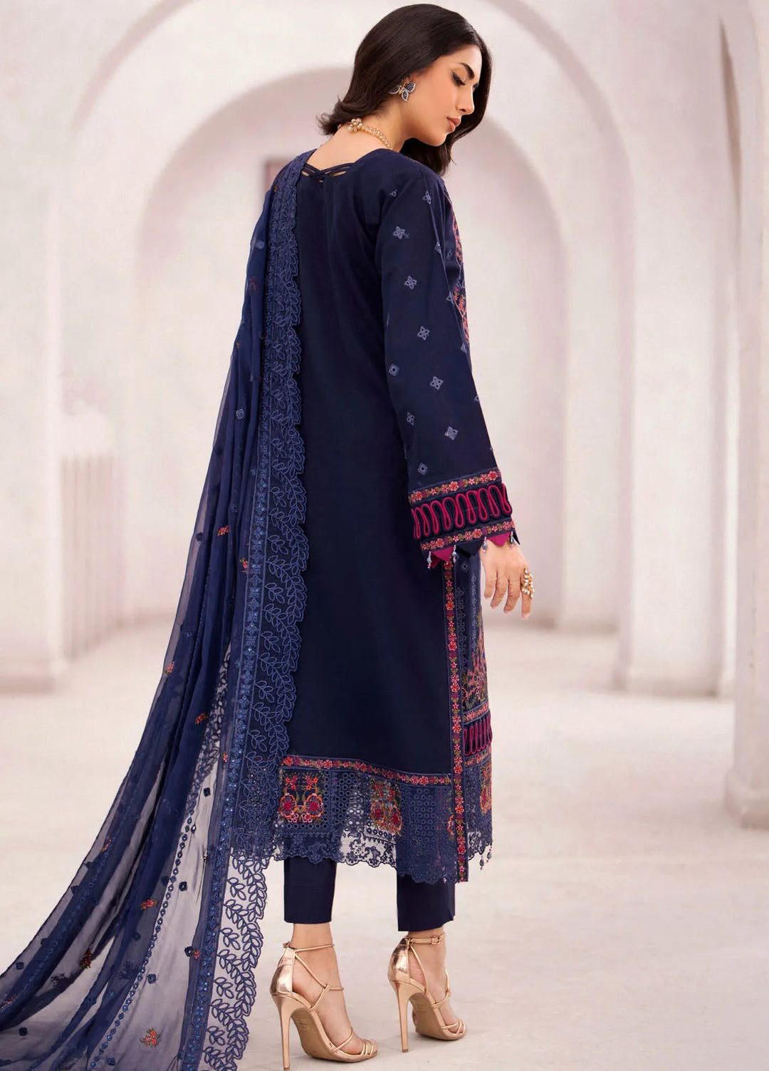 Mellisa By Emaan Adeel Embroidered Lawn Suit Unstitched 3 Piece EA24M ME-01 Anne - Summer Collection