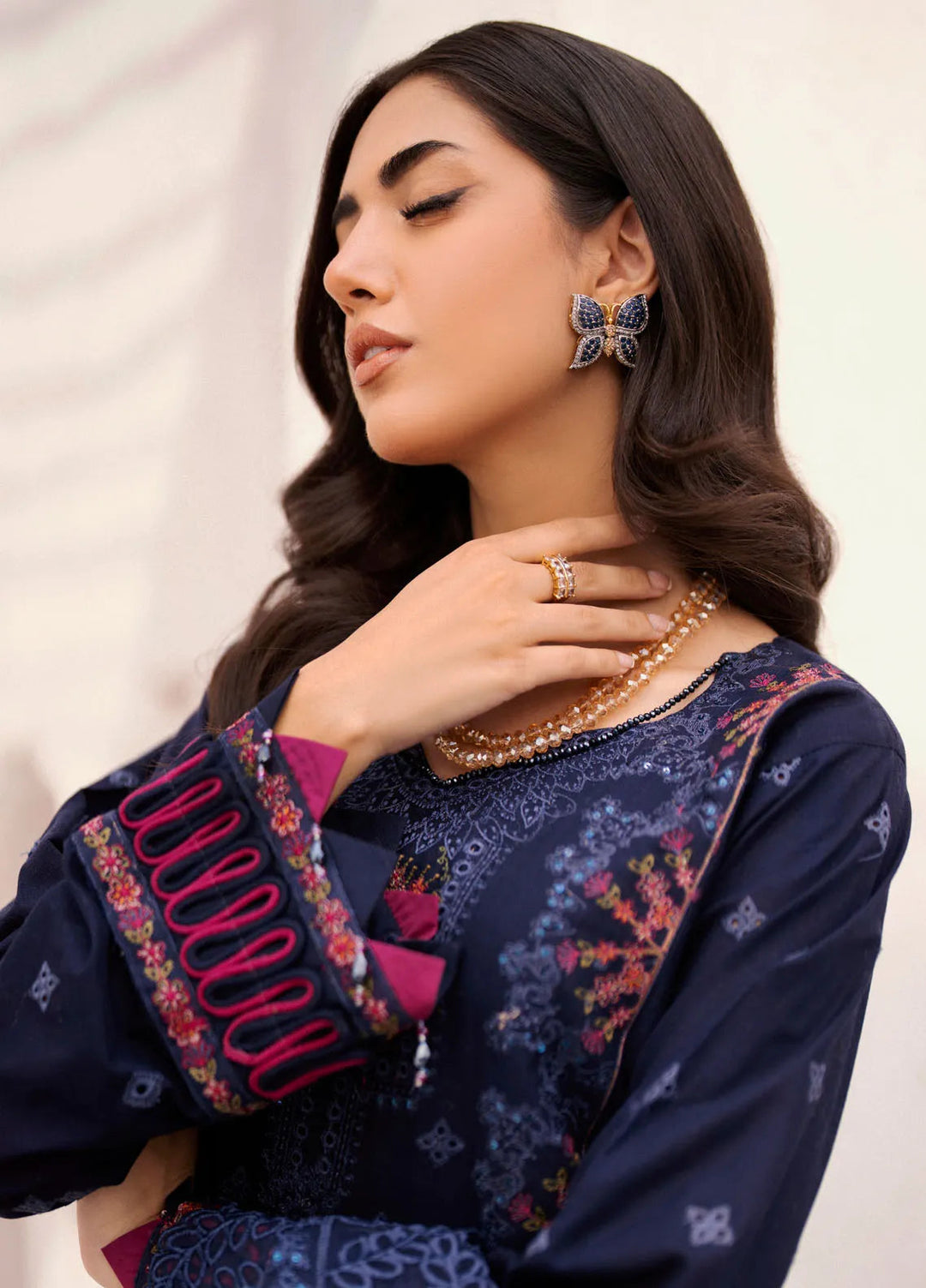 Mellisa By Emaan Adeel Embroidered Lawn Suit Unstitched 3 Piece EA24M ME-01 Anne - Summer Collection