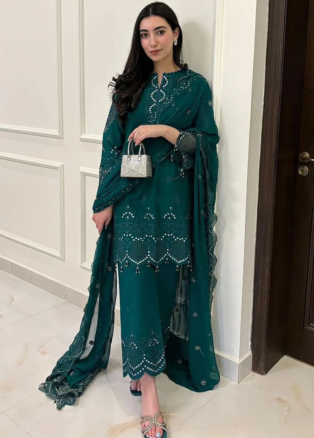 Mellisa By Emaan Adeel Embroidered Lawn Suit Unstitched 3 Piece EA24M ME-03 Marco - Summer Collection