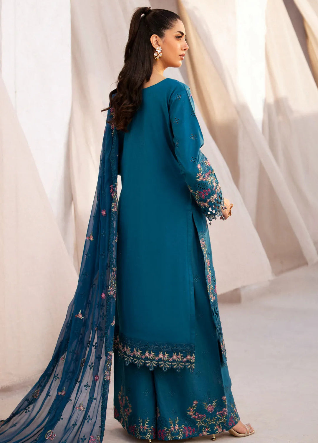 Mellisa By Emaan Adeel Embroidered Lawn Suit Unstitched 3 Piece EA24M ME-07 Roma - Summer Collection