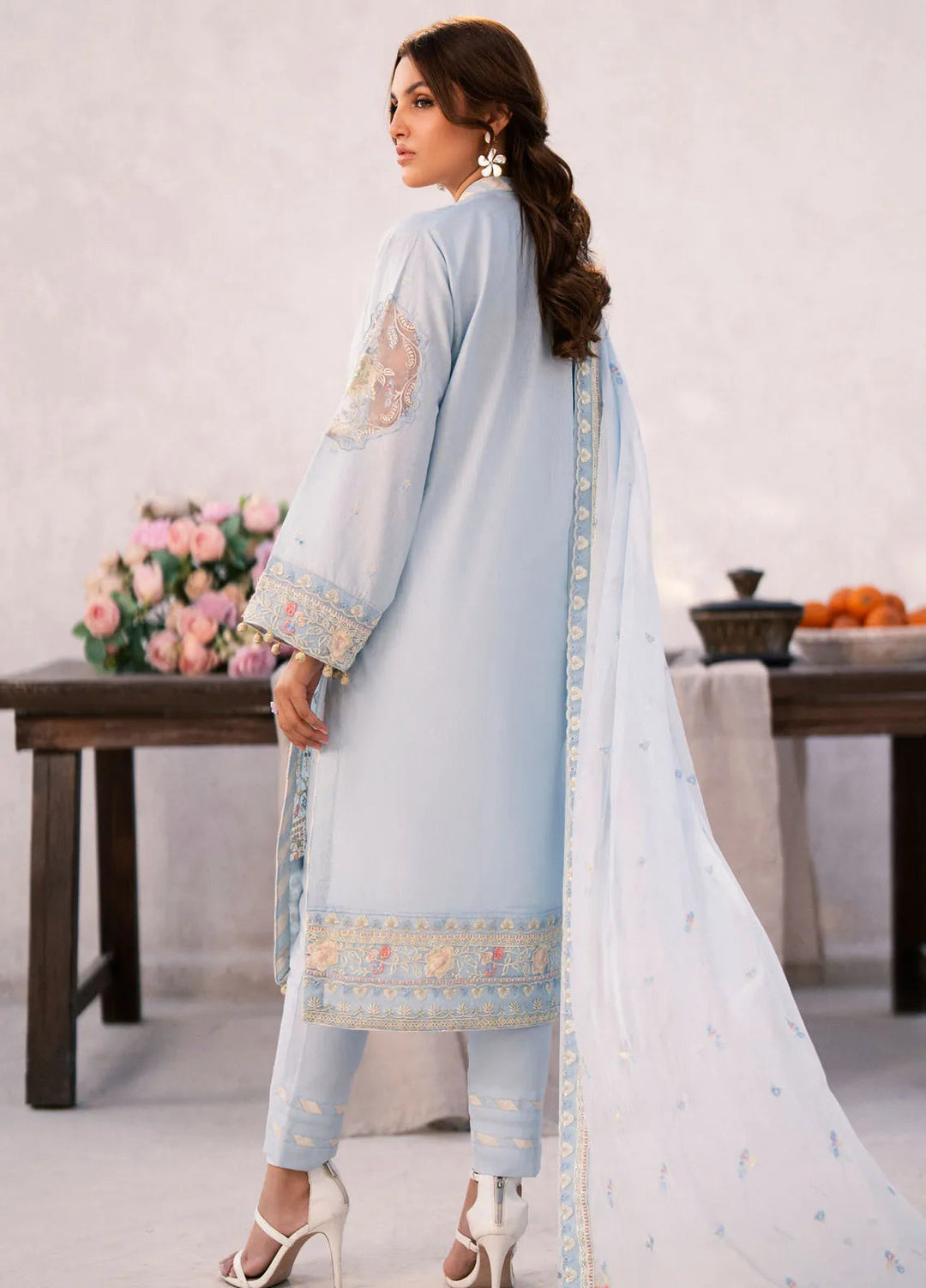 Mellisa By Emaan Adeel Embroidered Lawn Suit Unstitched 3 Piece EA24M ME-08 Dora - Summer Collection