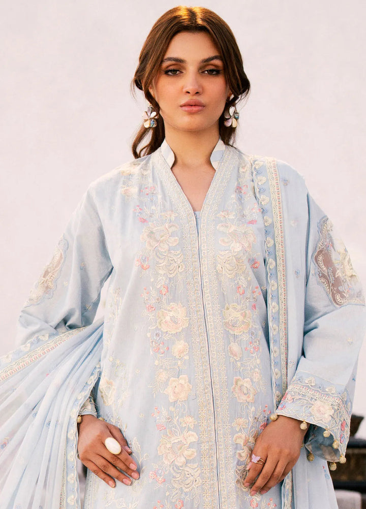 Mellisa By Emaan Adeel Embroidered Lawn Suit Unstitched 3 Piece EA24M ME-08 Dora - Summer Collection