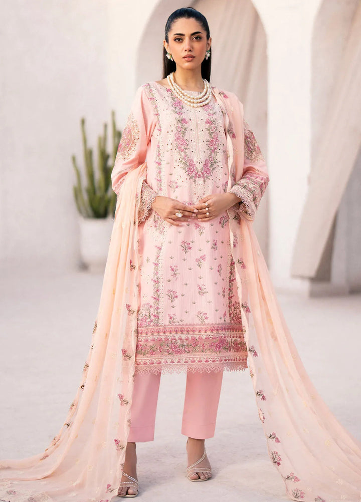 Mellisa By Emaan Adeel Embroidered Lawn Suit Unstitched 3 Piece EA24M ME-09 Rhea - Summer Collection
